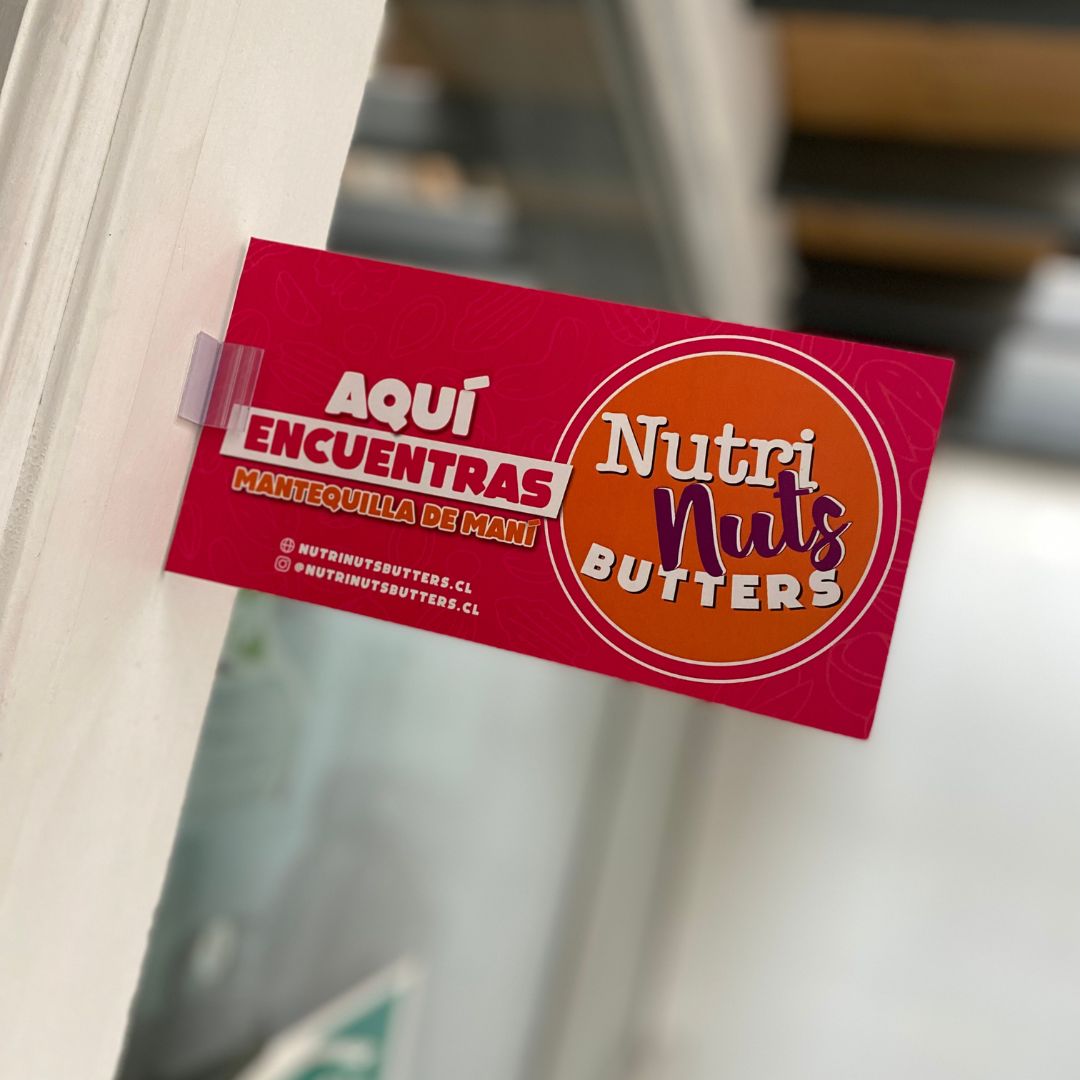 Pieza gráfica impresa para un punto de venta